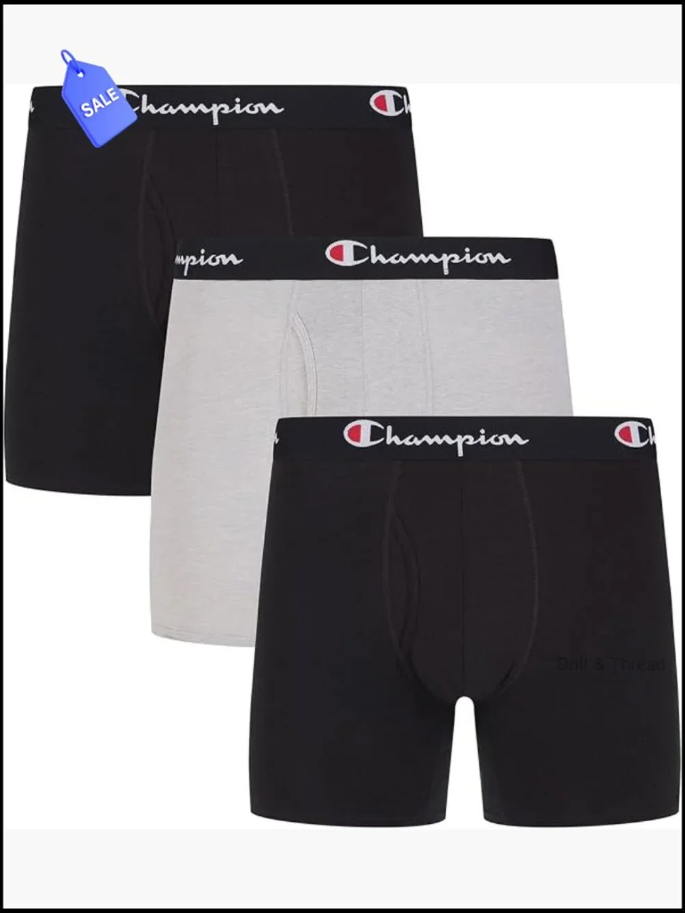 3 Pack Men's Stretch Cotton Boxer Briefs Breathable Support Pouch Moisture